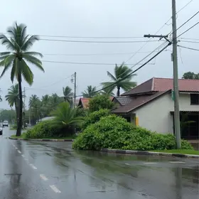 chuva e ventania em São Luís