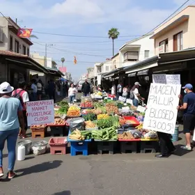 protesto dos feirantes
