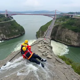 queda de homem da Ponte do São Francisco