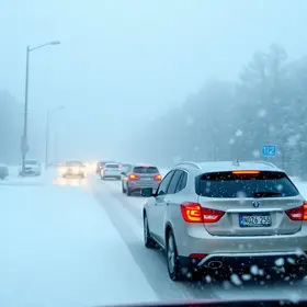 alerta de tempestade de neve no Waze