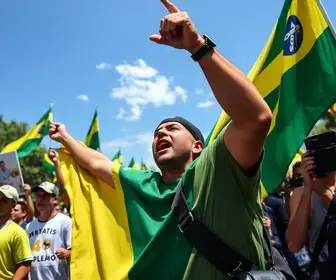 ato de apoio a Flávio Bolsonaro em São Luís